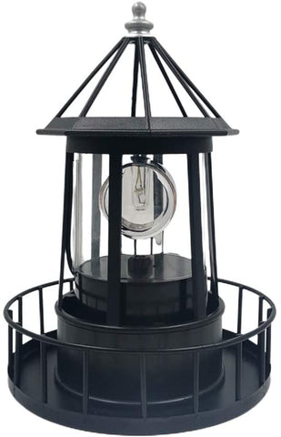 LED Solar Powered Lighthouse, 360 Degree Rotating Lamp